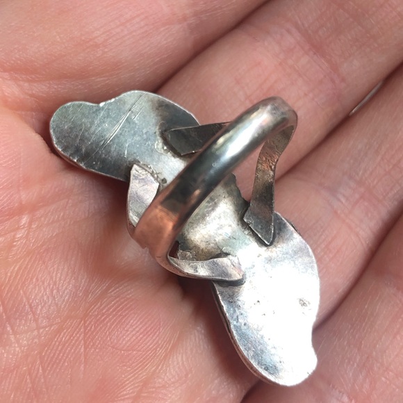 Sterling silver, turquoise, and coral ring!!! - Picture 7 of 9